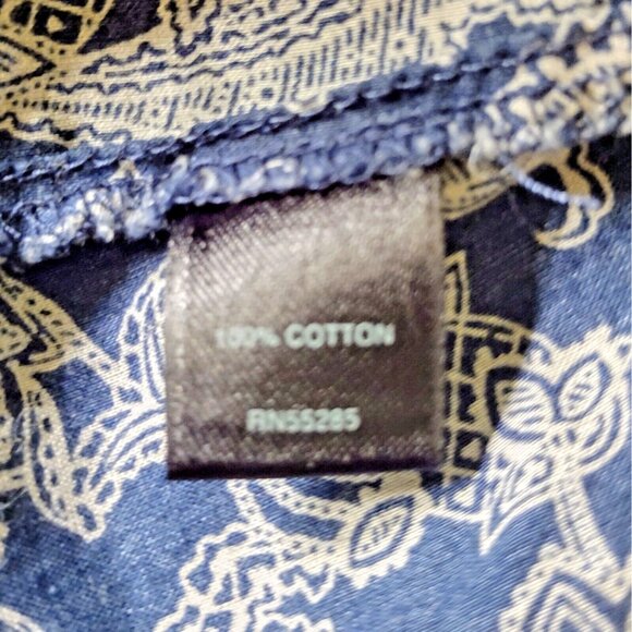 Express Button Front Shirt Multiclor Womens Size Medium Paisley Print Po… - Picture 6 of 7